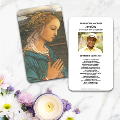 Show details for Mary 2 Spanish Prayer Card