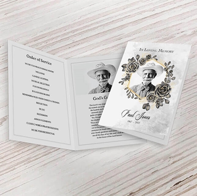 Show details for Black Gold Floral Memorial Package