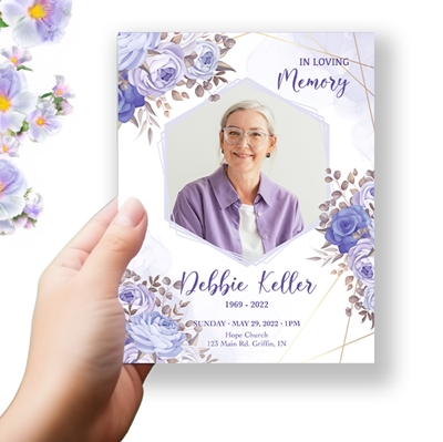 Show details for Purple Gold Floral Program 