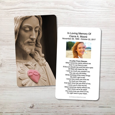 Show details for Sacred Heart Memorial Card