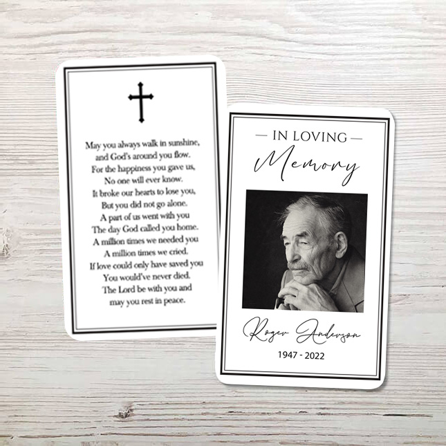 Show details for Contemporary Memorial Card
