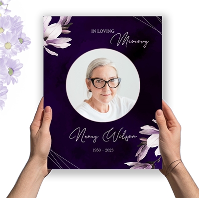 Show details for Purple Lilies Memorial Package