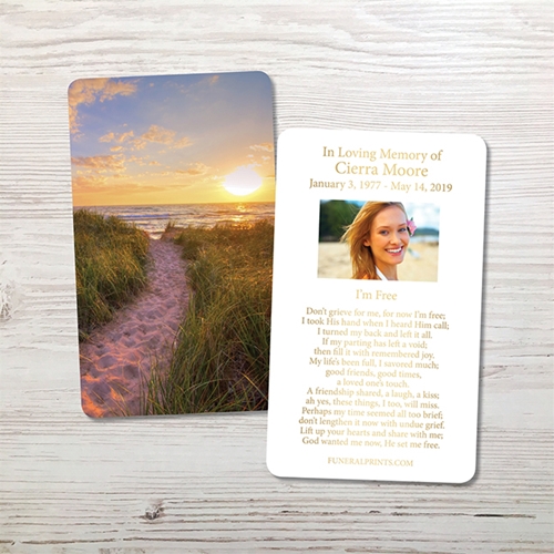 Show details for Pathway Home Gold Foil Memorial Card