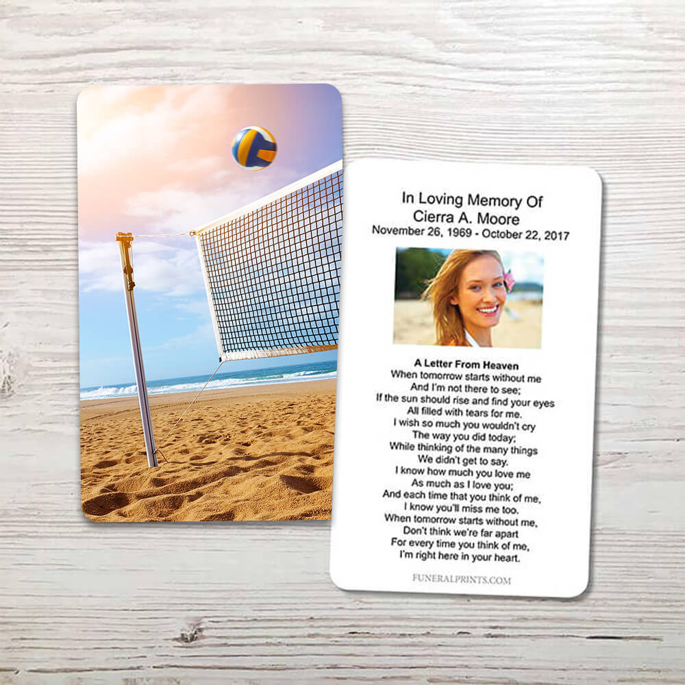 Show details for Volleyball Memorial Card