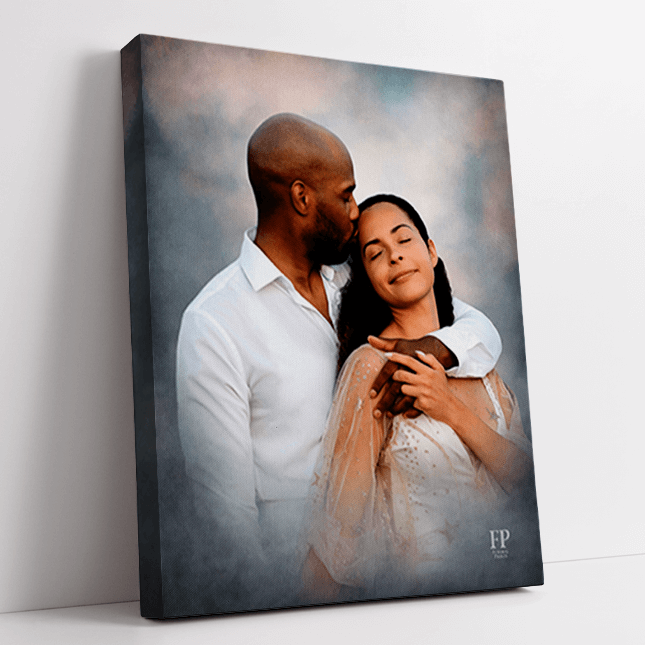 Show details for Wrapped Canvas Memorial Portrait - Pearl Studio Background