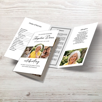 Show details for Celebration of Life Photo Collage Trifold Program