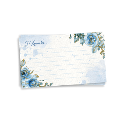 Show details for Blue Floral Memorial Package