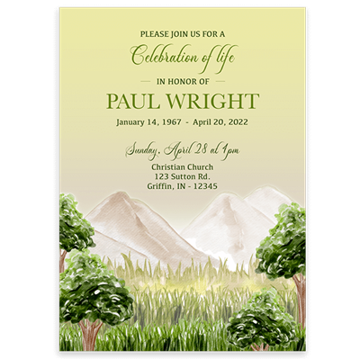 Show details for Tree Watercolor Invitation