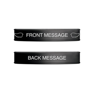 Show details for Black and White Ribbons Wristband