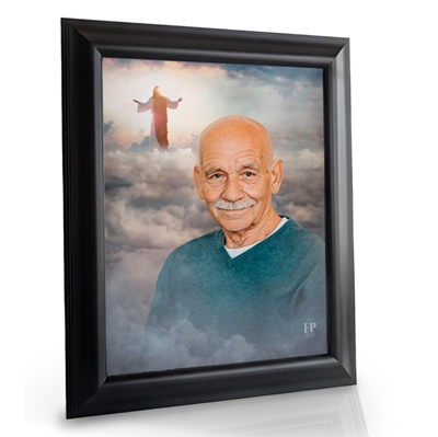 Show details for Framed Memorial Portrait - Going Home Lifescapes Background