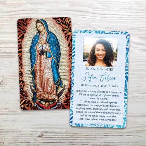 Show details for Guadalupe Mosaic English Memorial Card