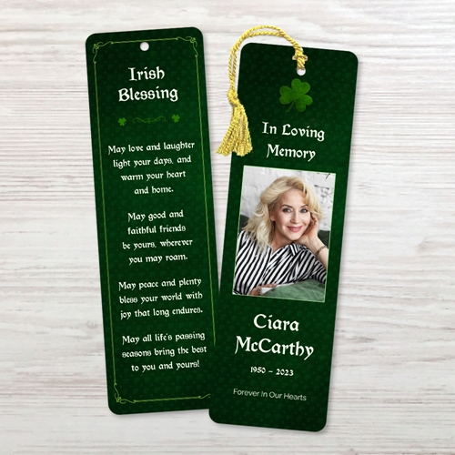 Picture of Irish Blessing Shamrock Bookmark