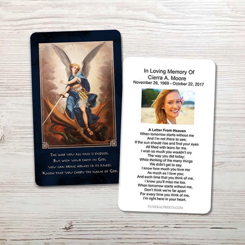 Show details for St. Michael Memorial Card
