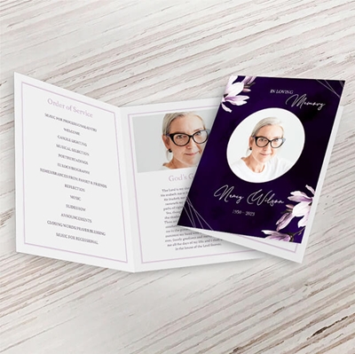 Show details for Purple Lilies Memorial Package