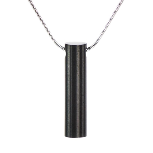 Show details for Onyx Cylinder Cremation Necklace