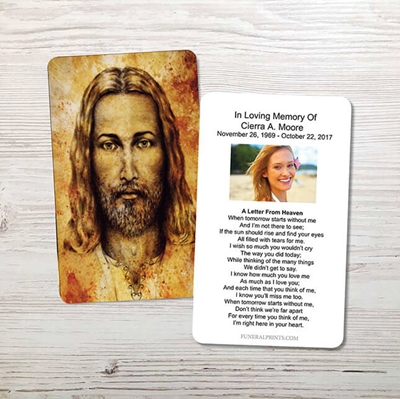 Show details for Jesus Memorial Card