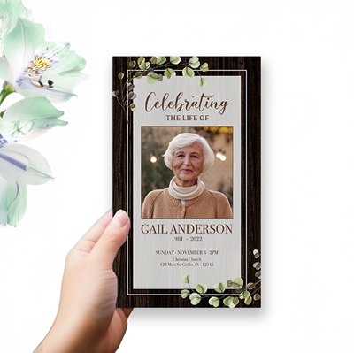 Show details for Rustic Brown Trifold Program 