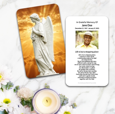 Show details for Angel 1 Large Memorial Card (3" x 4.75")