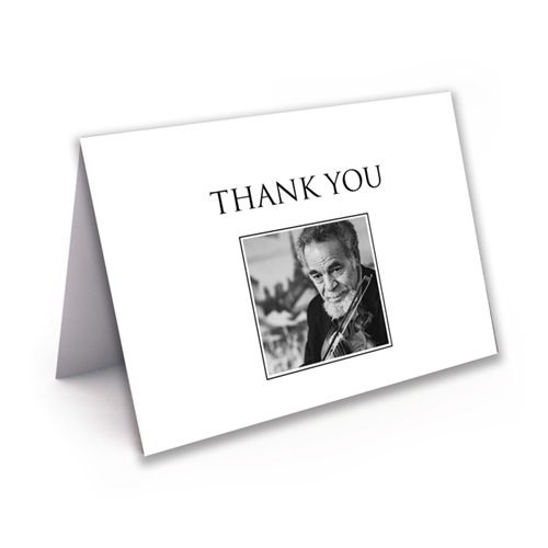 Show details for Modern White Thank You Card 
