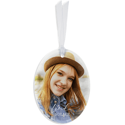 Show details for Bokeh Oval Ornament