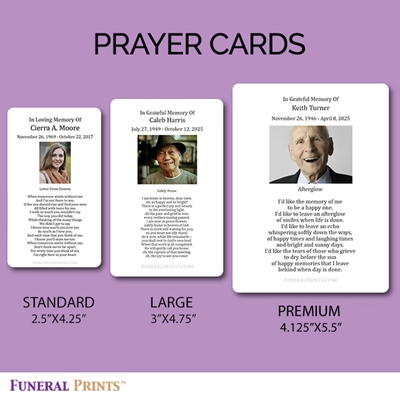 Show details for A Thought Away Quote Prayer Card