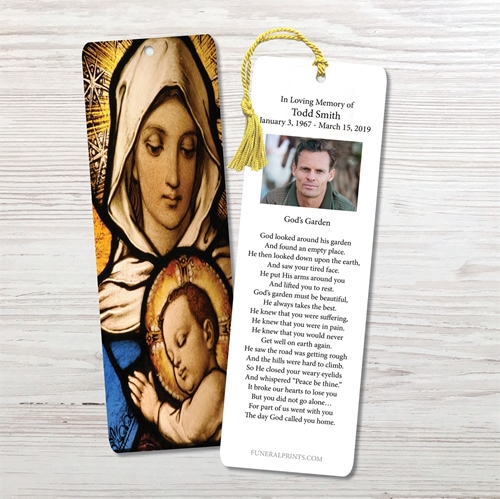Picture of Virgin Mary with Baby Jesus Bookmark