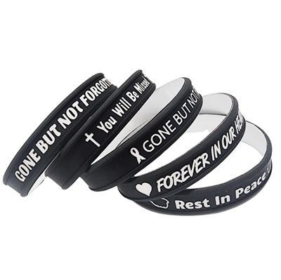 Show details for Black and White Hearts Wristband