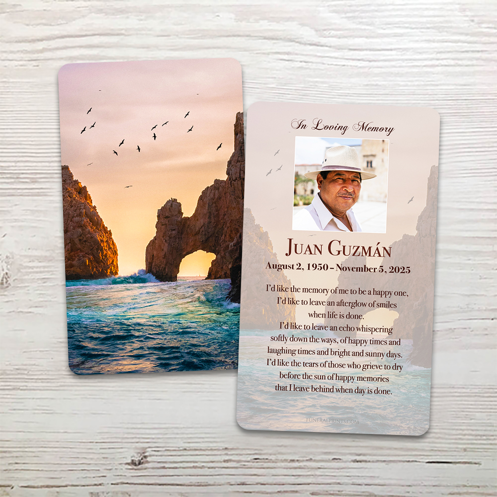 Show details for Cabo English Memorial Card