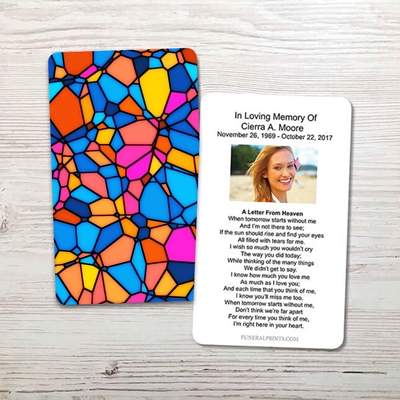Show details for Vibrant Mosaic Memorial Card