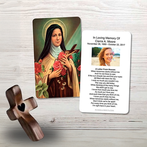 Show details for St. Therese Memorial Card
