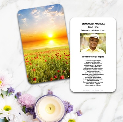 Show details for Sunset Field Spanish Prayer Card