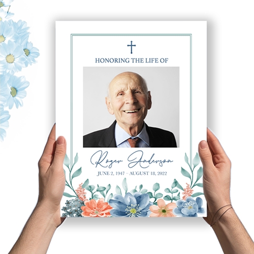 Show details for Multi Floral Religious Program (8.5x11) 