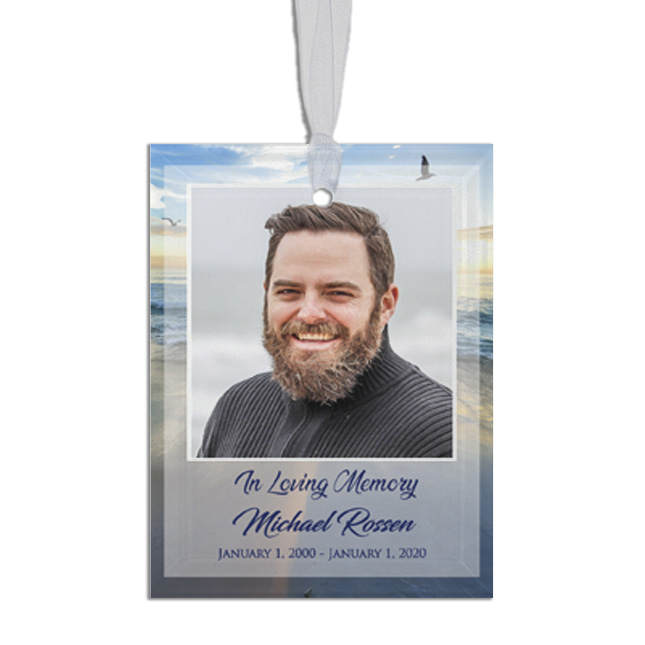 Show details for Beach Rectangle Ornament