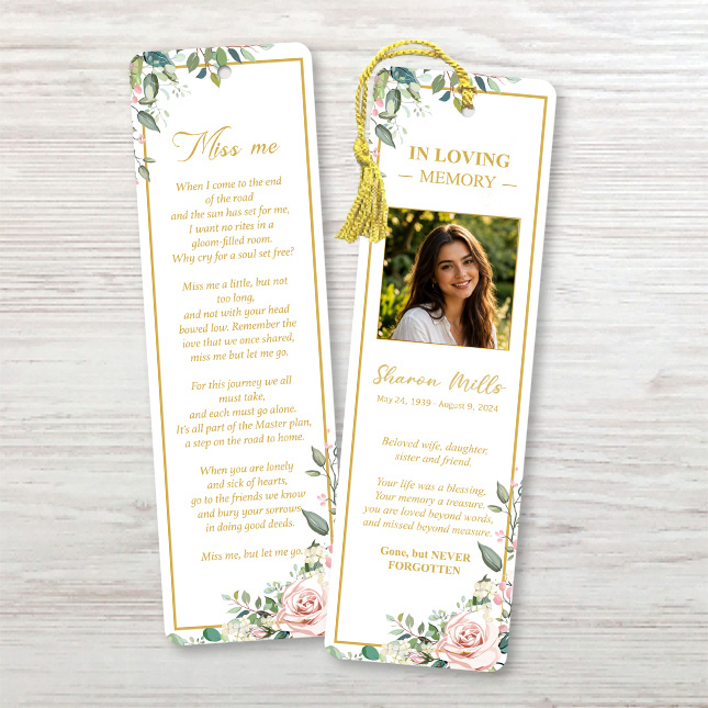 Show details for Floral Bookmark