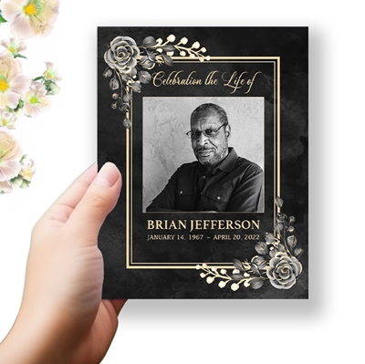 Show details for Black Floral Border Program 