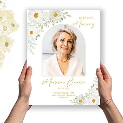 Show details for White Floral Border Program (8.5x11) 