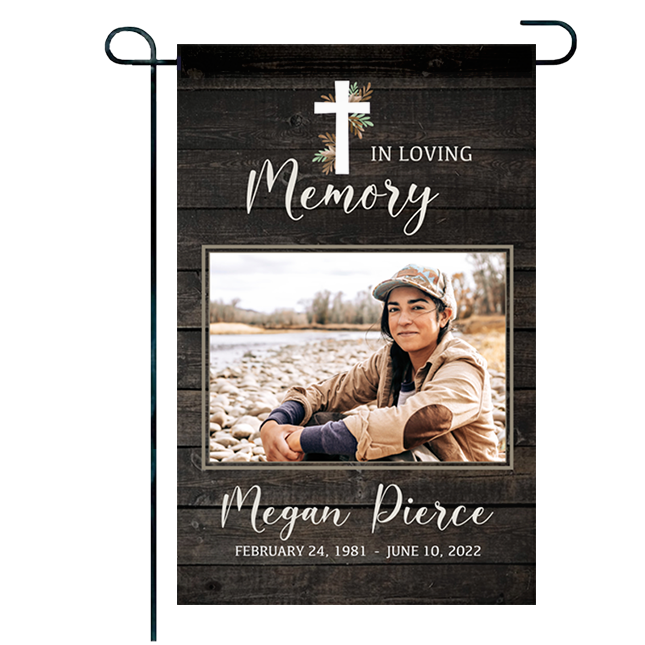 Show details for Rustic Religious Garden Flag