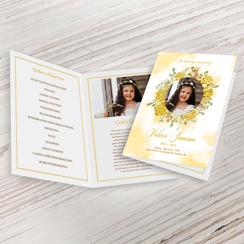 Show details for Yellow Floral Program (8.5x11) (MegaEdit)