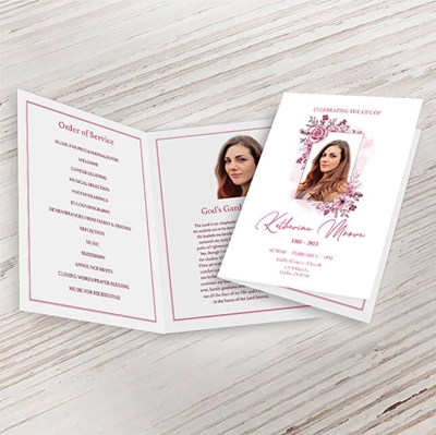 Show details for Pink Floral Memorial Package