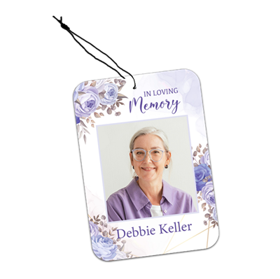 Show details for Purple Gold Floral Air Freshener