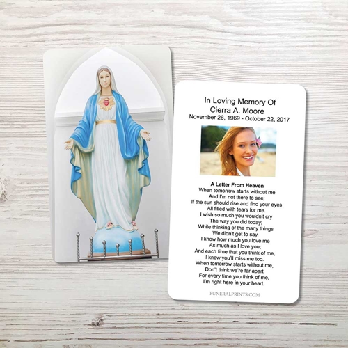 Picture for category Virgin Mary Prayer Cards