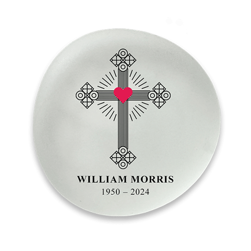 Show details for Frosted Clear Cross Memorial Stones