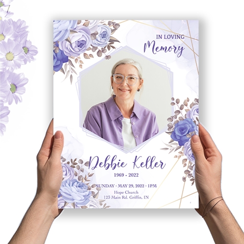 Show details for Purple Gold Floral Program (8.5x11) 