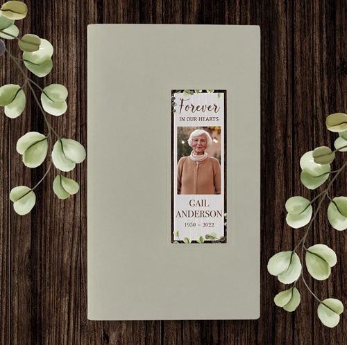 Show details for Rustic Brown Guest Book - Gray