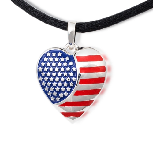 Show details for American Flag Cremation Pendant