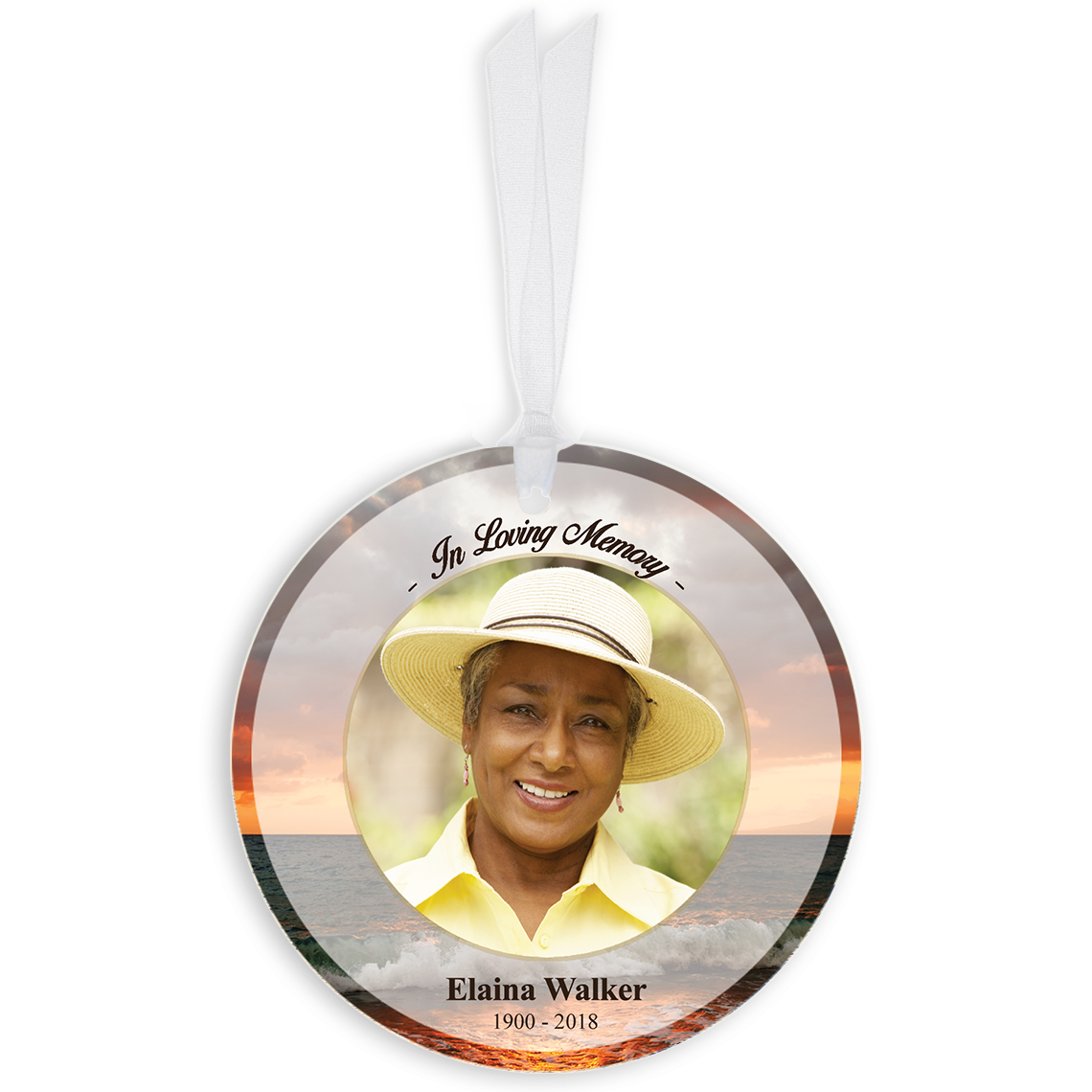 Show details for Ocean Sunset Circle Ornaments