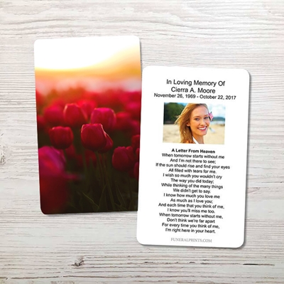 Show details for Red Tulip Memorial Card