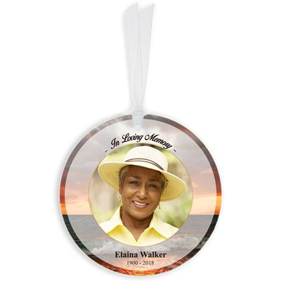 Show details for Ocean Sunset Circle Ornaments