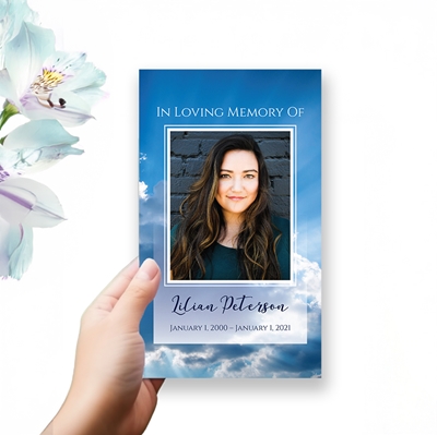 Show details for Blue Clouds Trifold Program 