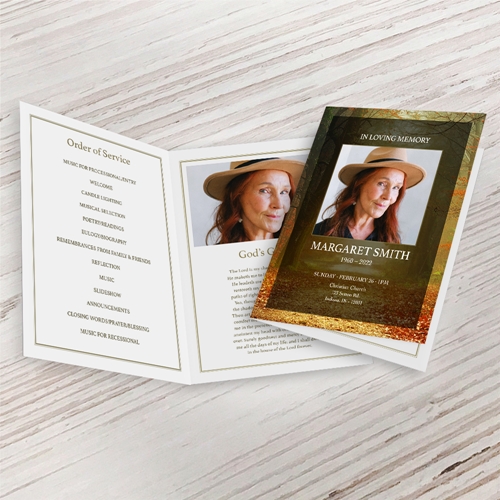 Show details for Fall Scenery Funeral Program (MegaEdit)